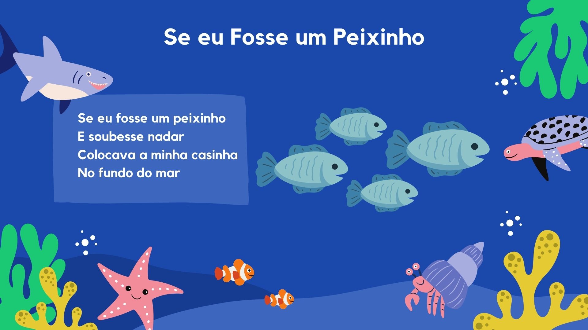 Se Eu Fosse Um Peixinho Letra - FDPLEARN