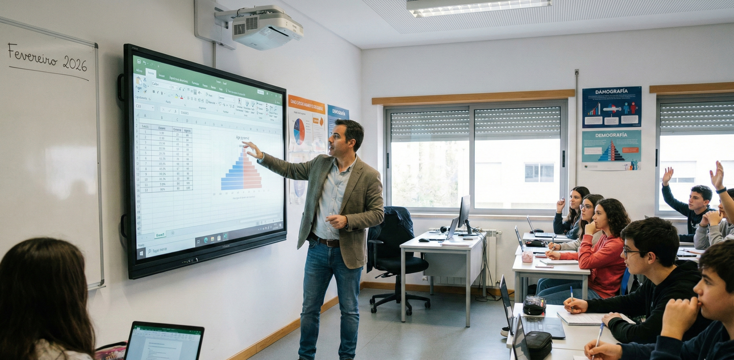 Excel – Gráfico de Pirâmide Etária