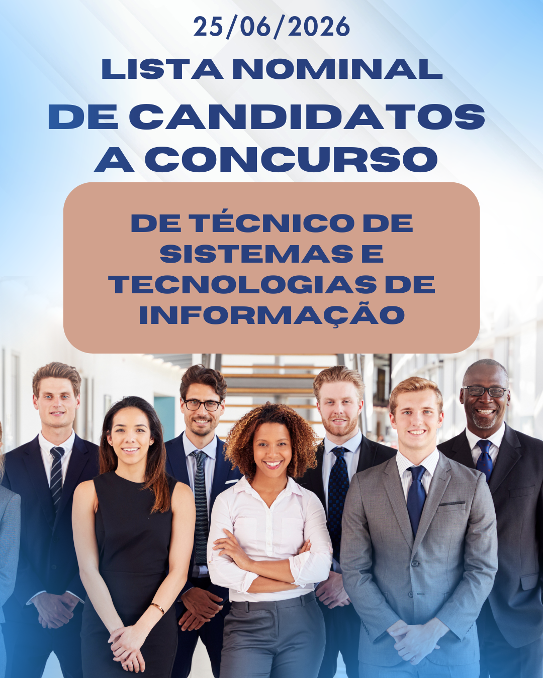 Lista Nominal de Candidatos Admitidos a Concurso de Técnico de Sistemas e Tecnologias de Informação